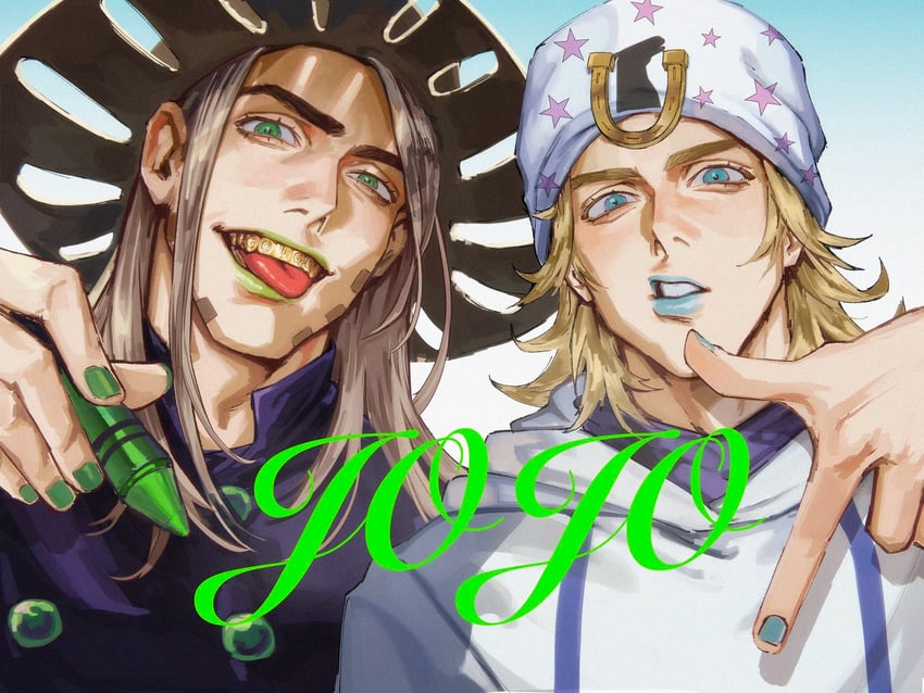johnny joestar and gyro zeppeli (jojo no kimyou na bouken and 1 more) drawn by staryoruu