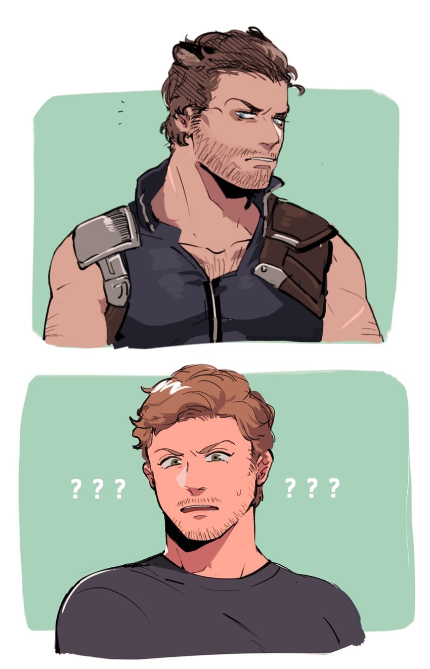 rocket raccoon and peter quill (marvel and 2 more) drawn by ming_(5unri5e666)