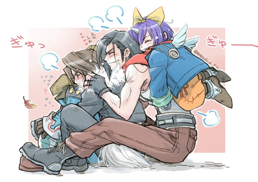squall leonhart, vivi ornitier, eiko carol, and laguna loire (final fantasy and 4 more) drawn by 80850love_fu