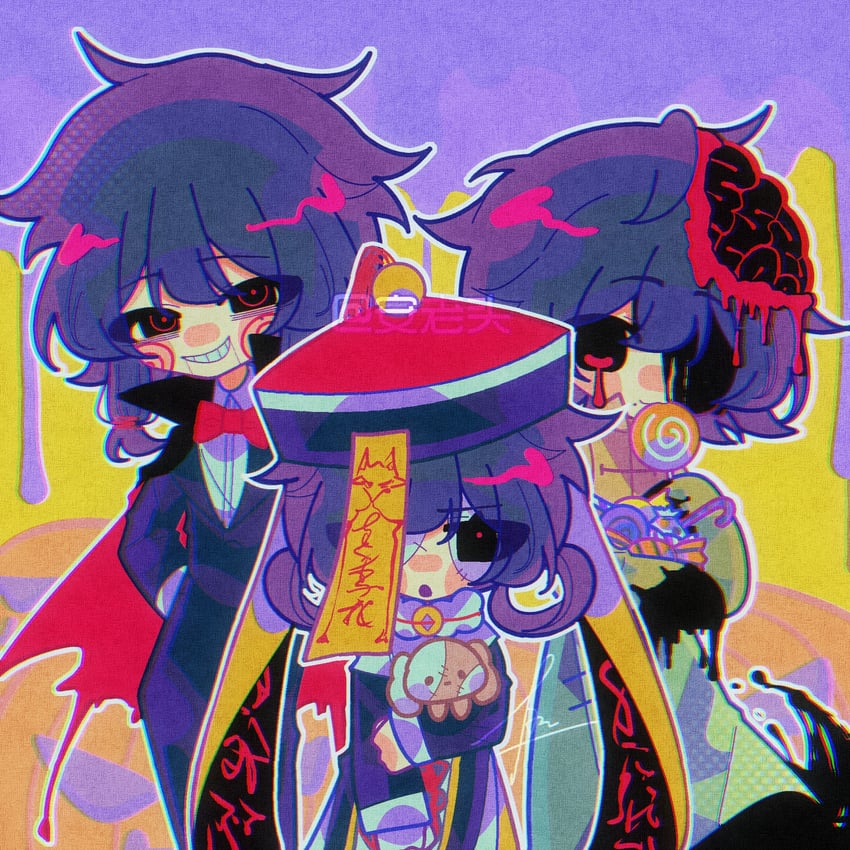 ziche fuzhao, jigsaw, ziche fuqing, and ziche huiyu (touqi guaitan and 1 more) drawn by annnnn