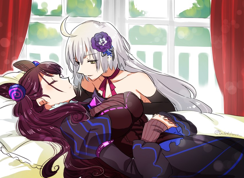 jeanne d'arc alter and murasaki shikibu (fate and 1 more) drawn by sekihara_umina