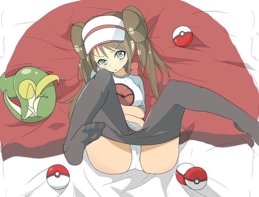 rosa and snivy (pokemon and 1 more) drawn by mizukankun