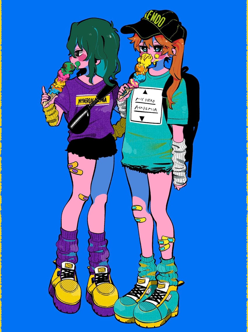 kendo itsuka and tokage setsuna (boku no hero academia) drawn by anna_(aannnaa3)