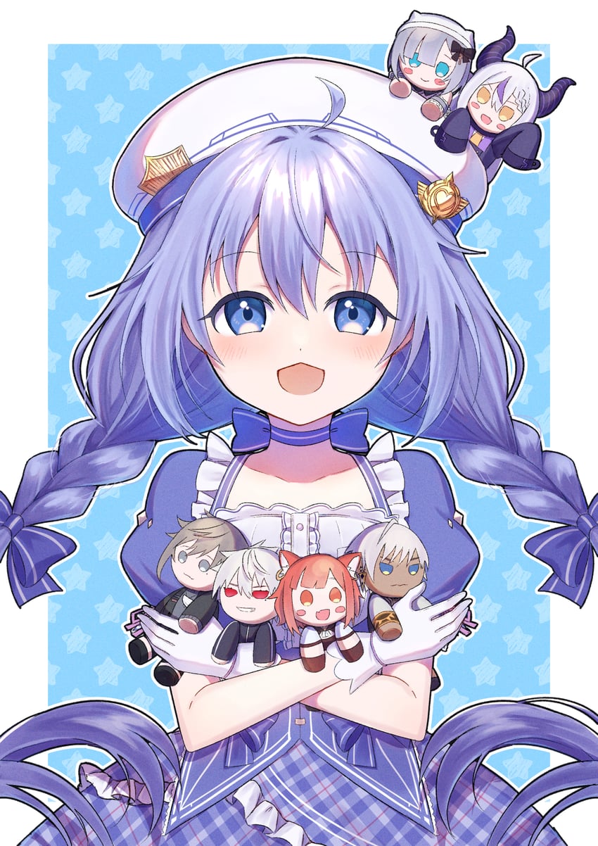 la+ darknesss, kaga sumire, ratna petit, yuuki chihiro, kuzuha, and 2 more (hololive and 3 more) drawn by negodon