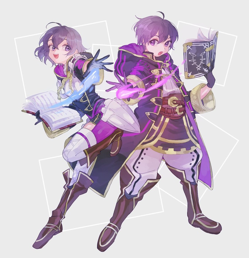 female morgan and male morgan (fire emblem and 2 more) drawn by itou_(very_ito)