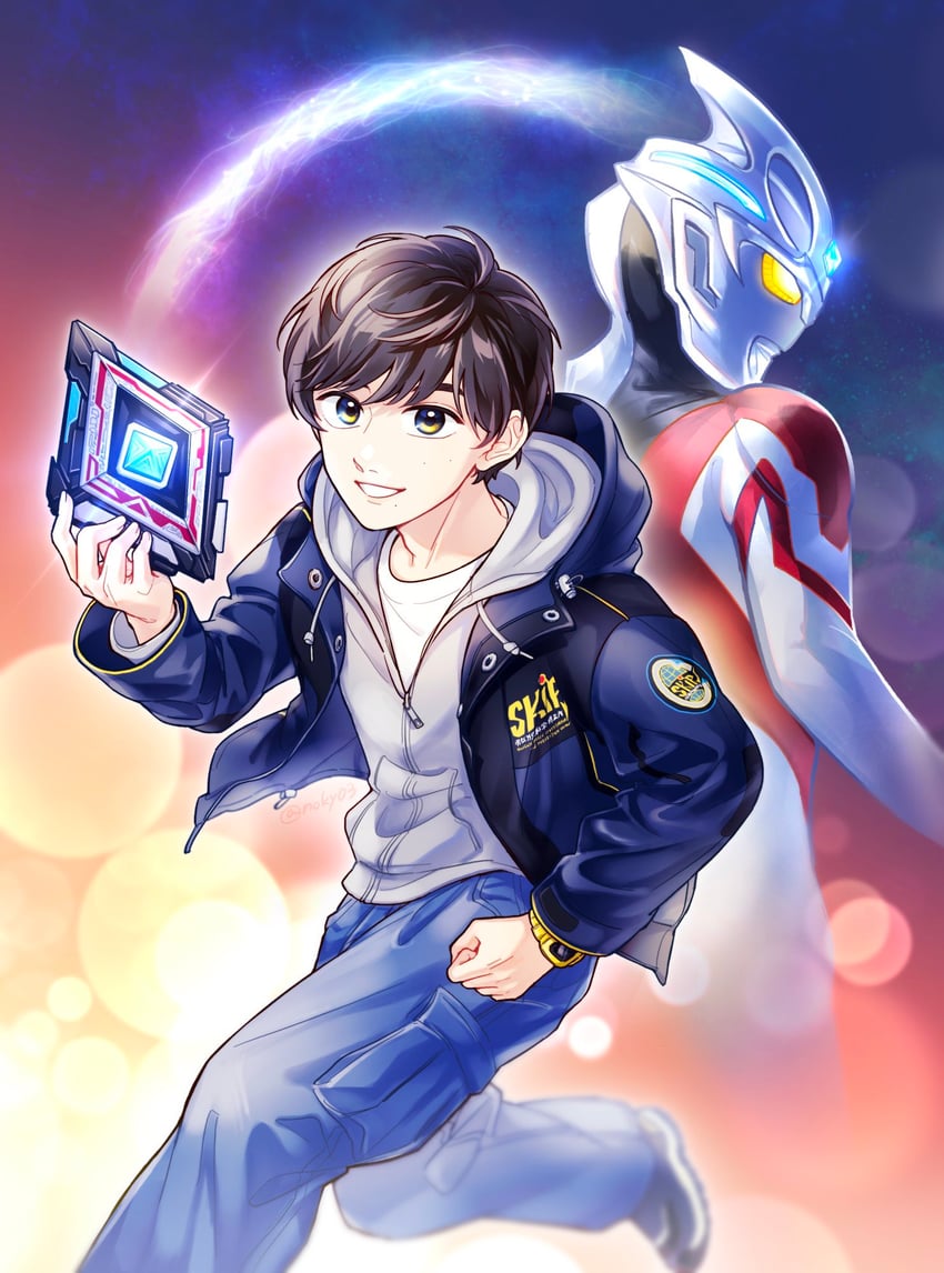 ultraman arc and hize yuuma (ultra series and 1 more) drawn by noky03