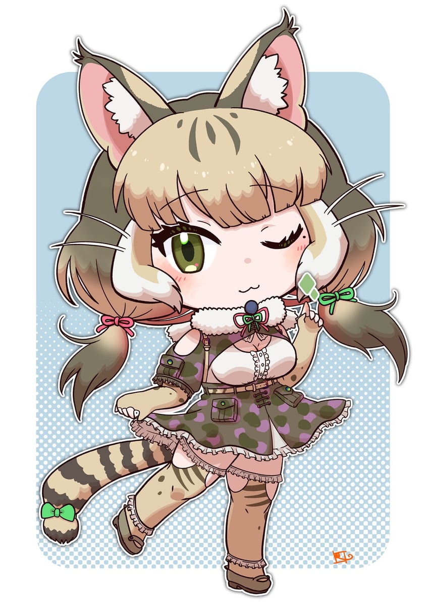 jungle cat (kemono friends and 1 more) drawn by mugise_hitsuji
