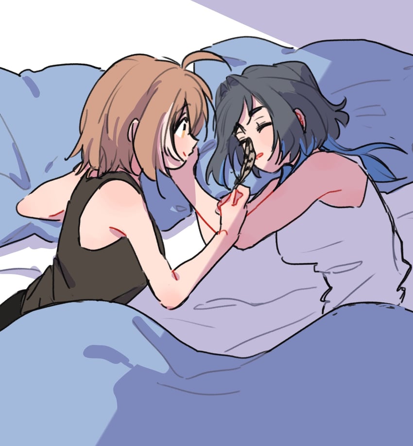 ouro kronii and nanashi mumei (hololive and 1 more) drawn by anco_(platanity)
