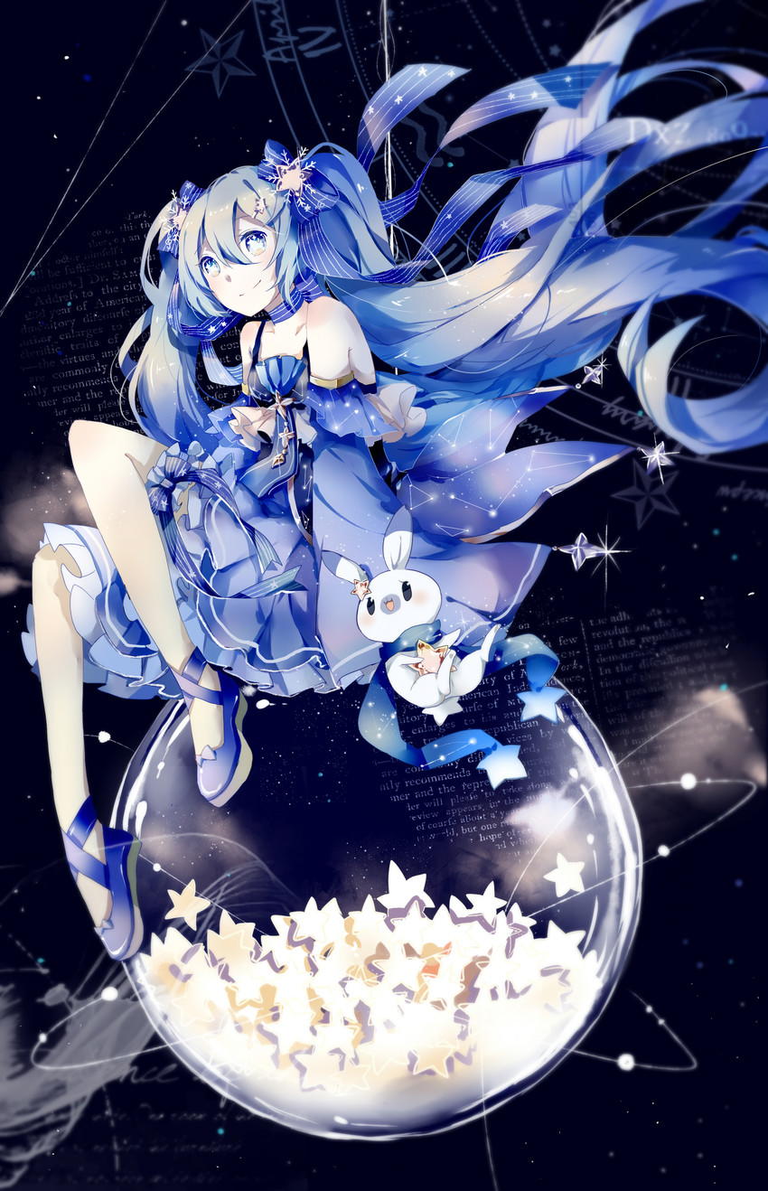 hatsune miku, yuki miku, and rabbit yukine (vocaloid) drawn by nura_orimoto