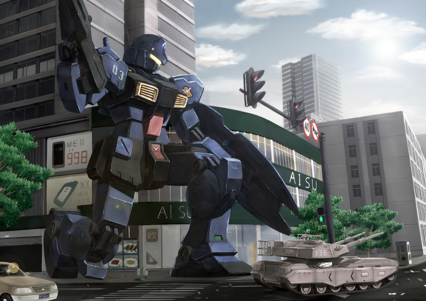 type 61 and gm quel (gundam and 1 more) drawn by srwsrx_(gp03dsrx)