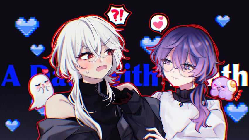 uki violeta, casper, and stargazer (nijisanji and 2 more) drawn by sakuragihana012
