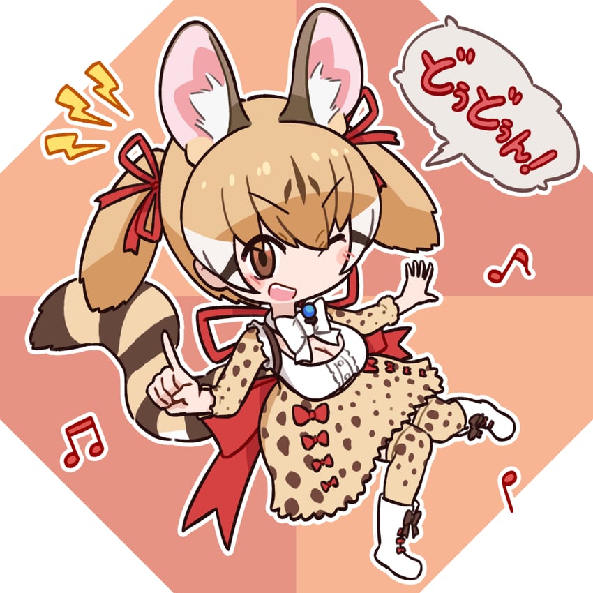 large-spotted genet (kemono friends and 1 more) drawn by da_(bobafett)