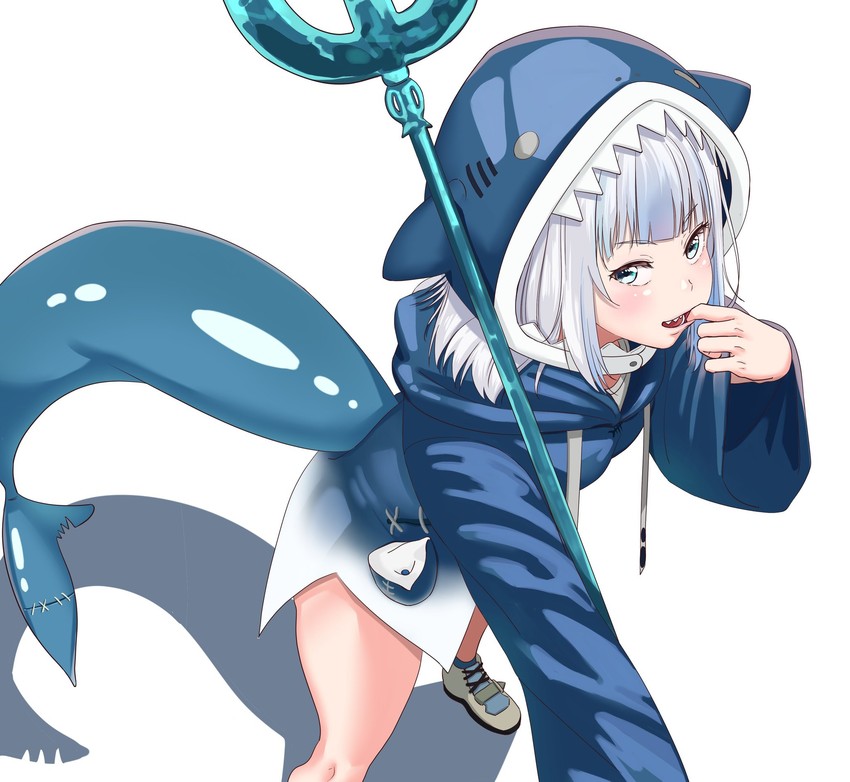 gawr gura (hololive and 1 more) drawn by neneneaoao