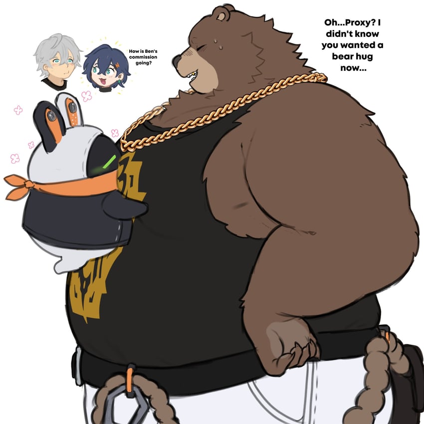 belle, wise, eous, and ben bigger (zenless zone zero) drawn by starbuchi