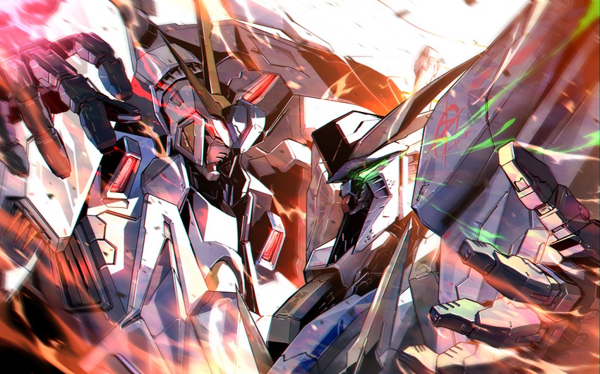 xi gundam and penelope (gundam and 1 more) drawn by kuri_giepi