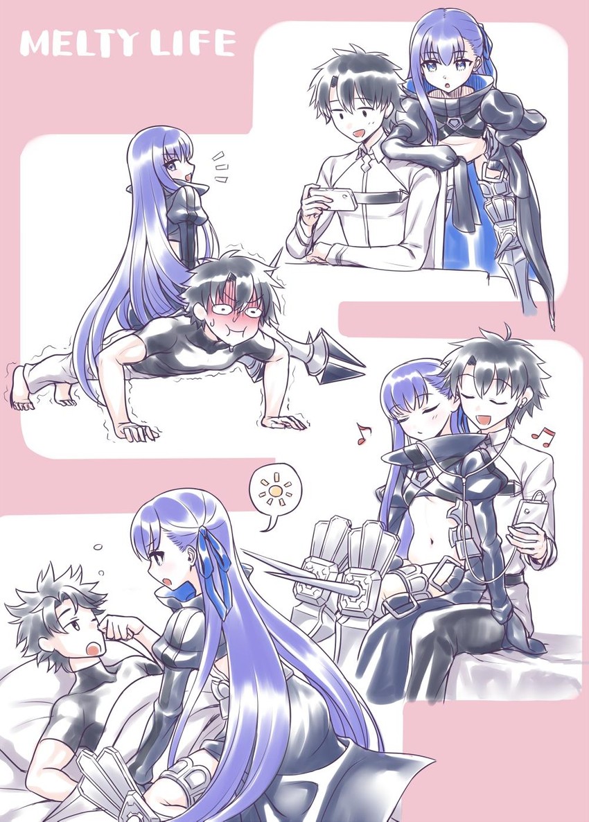 fujimaru ritsuka and meltryllis (fate and 3 more) drawn by tanaka_gorbachev