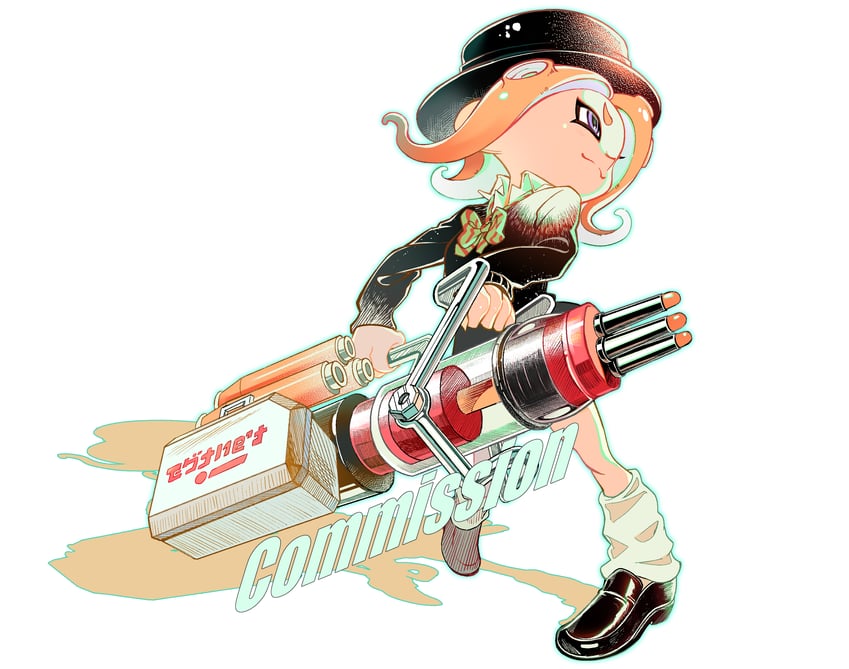 octoling player character and octoling girl (splatoon and 1 more) drawn by heatinsulator