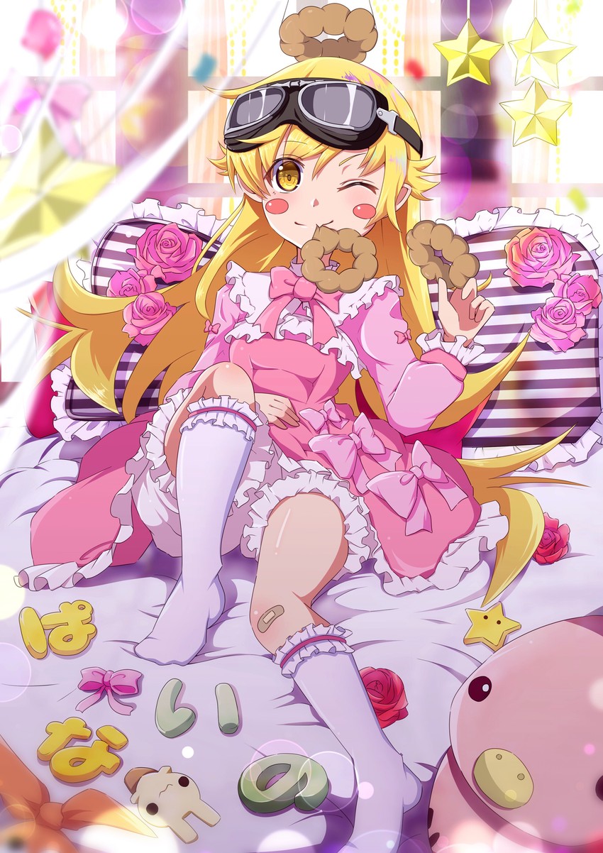 oshino shinobu (monogatari and 1 more) drawn by drawdream1025