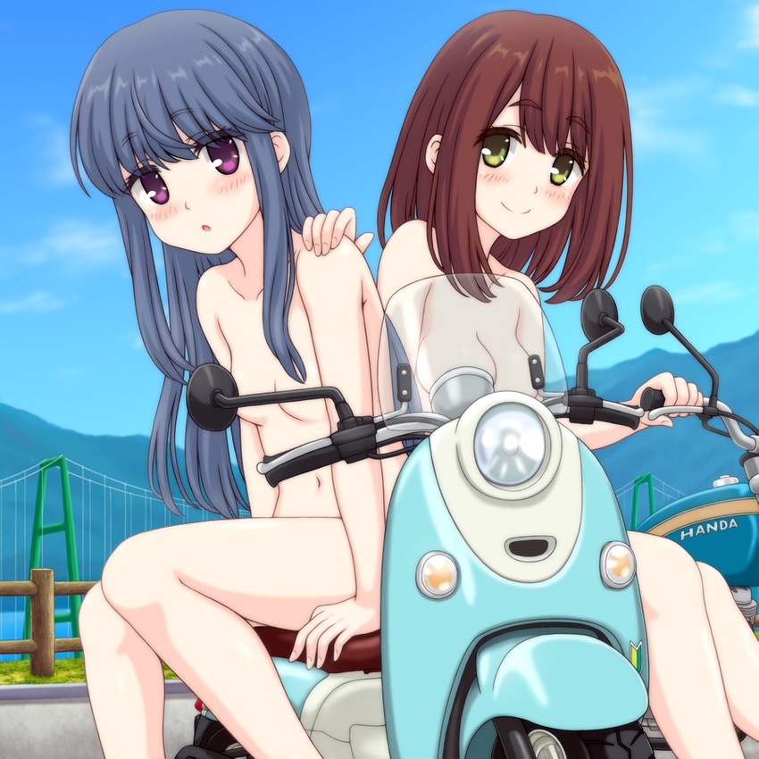 shima rin and toki ayano (yurucamp) drawn by aoi_akua