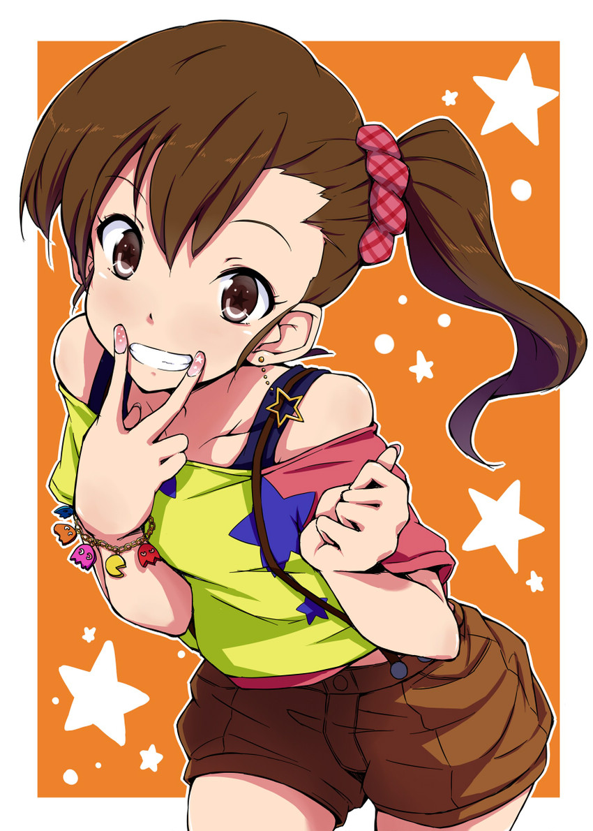 futami mami and pac-man (idolmaster and 1 more) drawn by tsuttsu