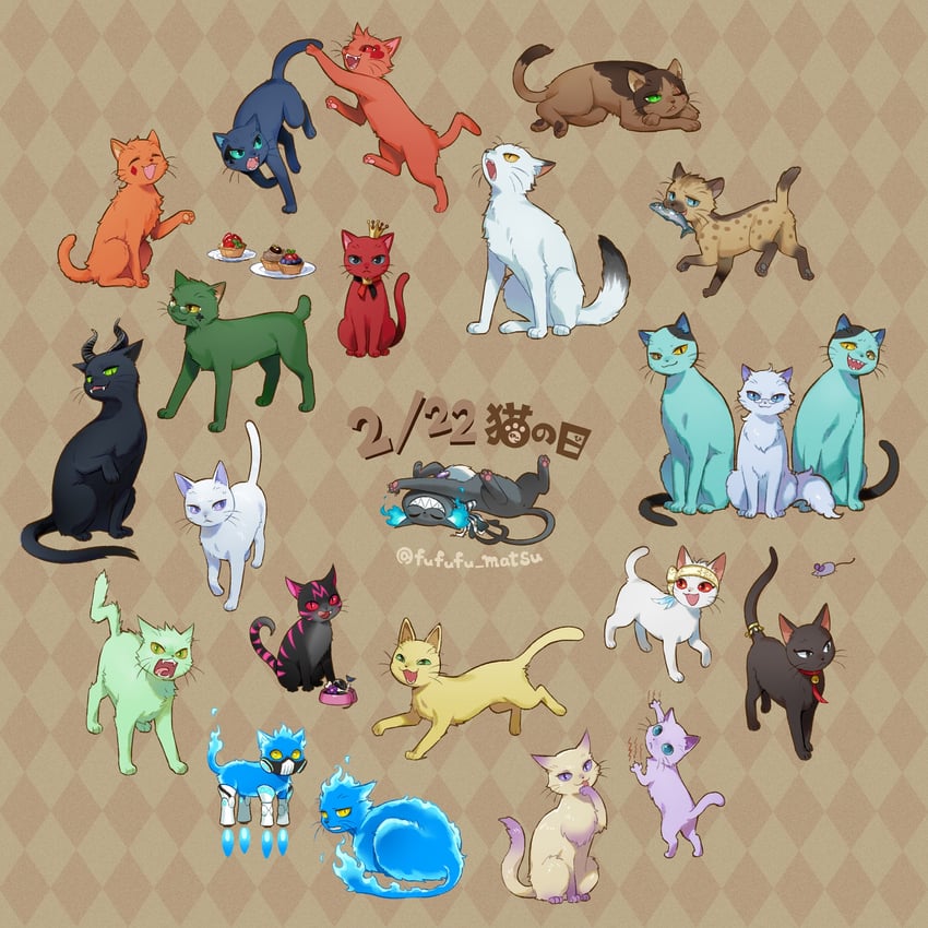 floyd leech, jade leech, leona kingscholar, azul ashengrotto, idia shroud, and 18 more (twisted wonderland) drawn by funuyu