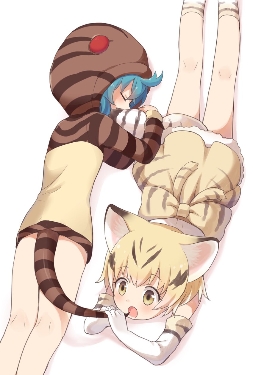 tsuchinoko and sand cat (kemono friends) drawn by buchi_(y0u0ri_)