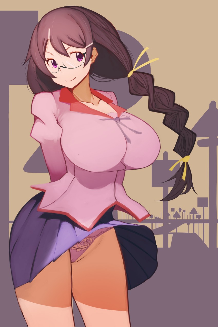 hanekawa tsubasa (monogatari and 1 more) drawn by shin_deadball_iwata