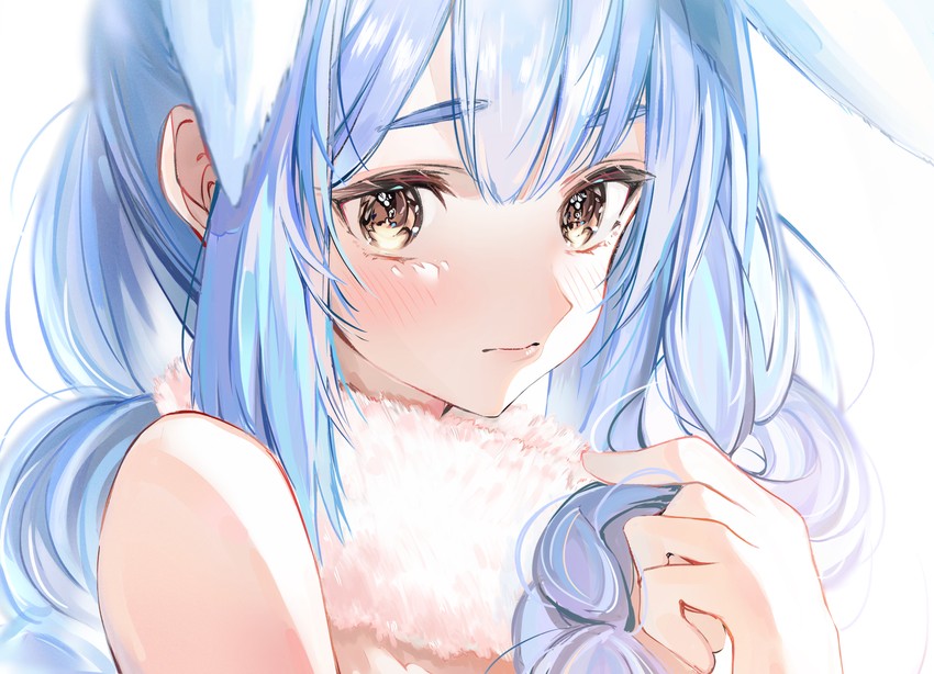usada pekora and don-chan (hololive) drawn by cute_mdr
