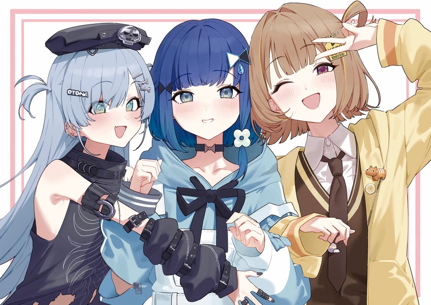 tsumugi kokage, yano kuromu, and sendo yuuhi (vspo!) drawn by yu_(ba9ama)