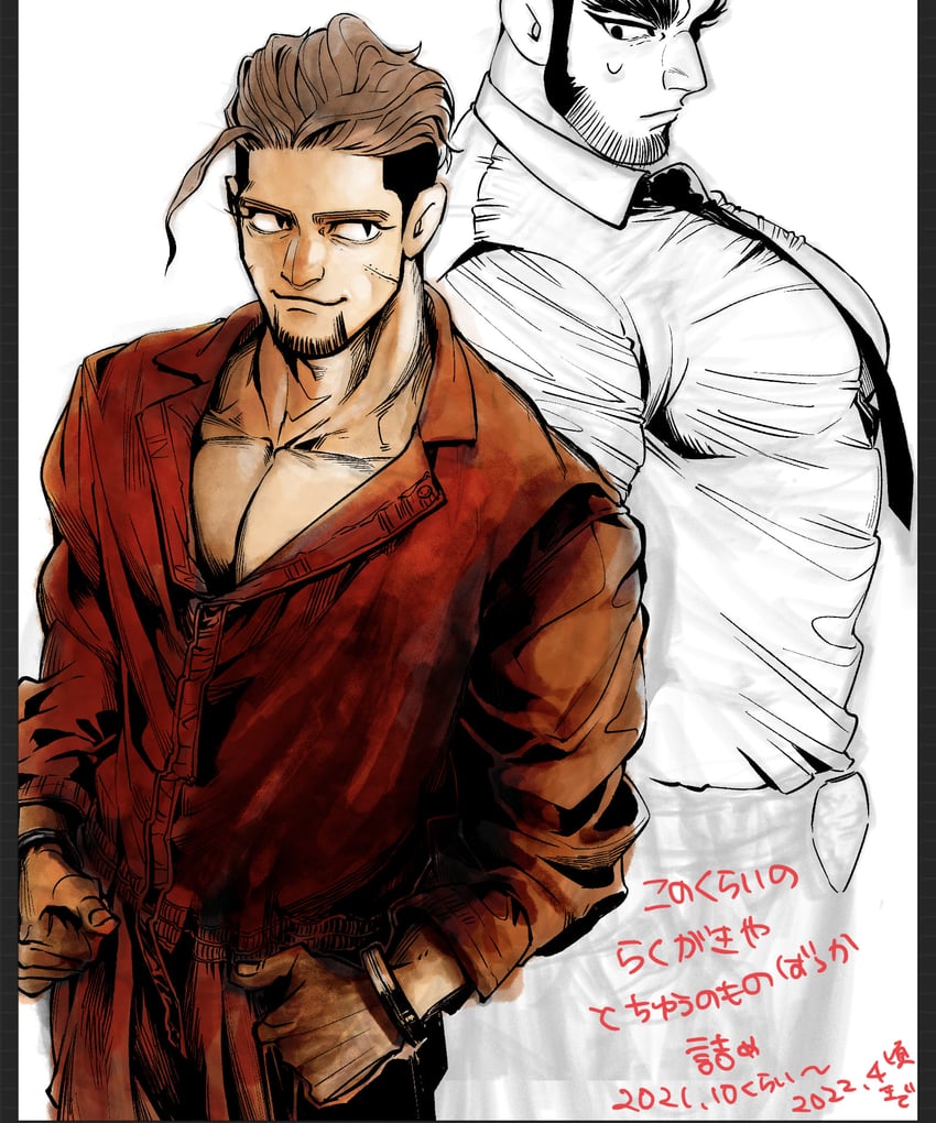 ogata hyakunosuke and tanigaki genjirou (golden kamuy) drawn by kasuke_(li_tgknk)