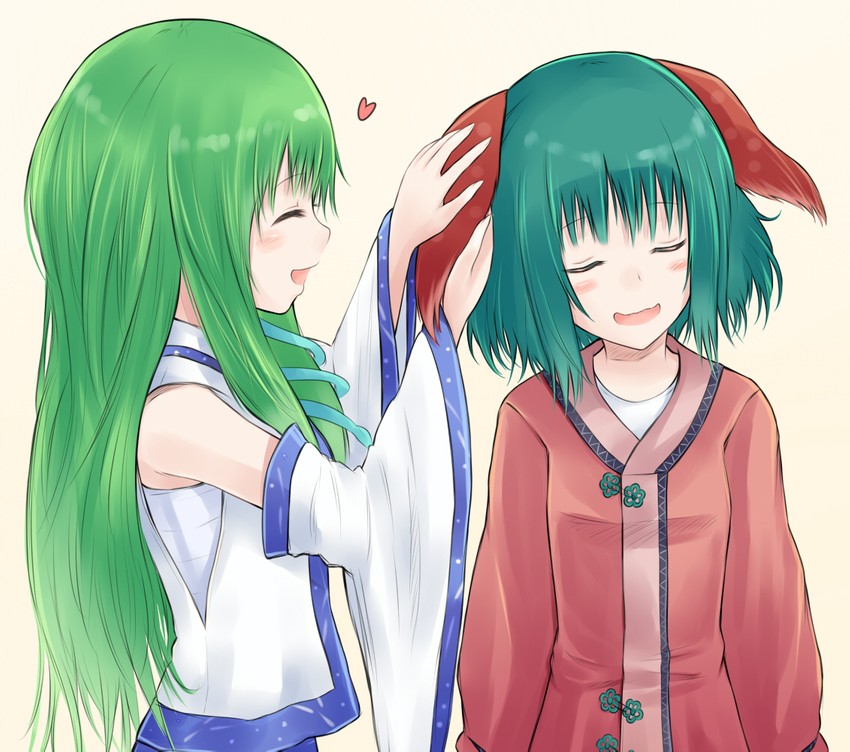 kochiya sanae and kasodani kyouko (touhou) drawn by suzushiro_yukari