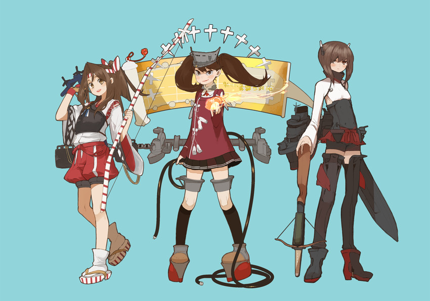 ryuujou, zuihou, and taihou (kantai collection) drawn by mugijiru_(lachrymose)