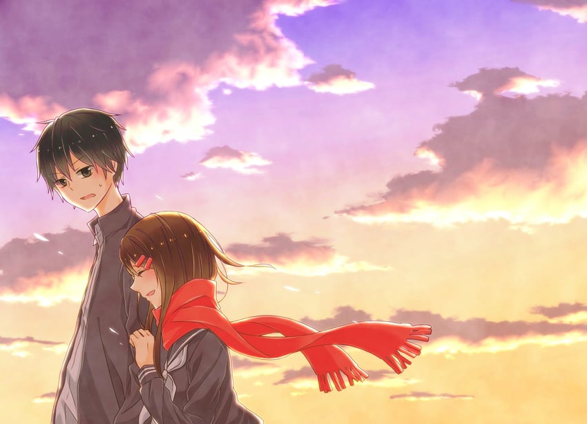 tateyama ayano and kisaragi shintarou (kagerou project) drawn by laika_(pixiv6702039)