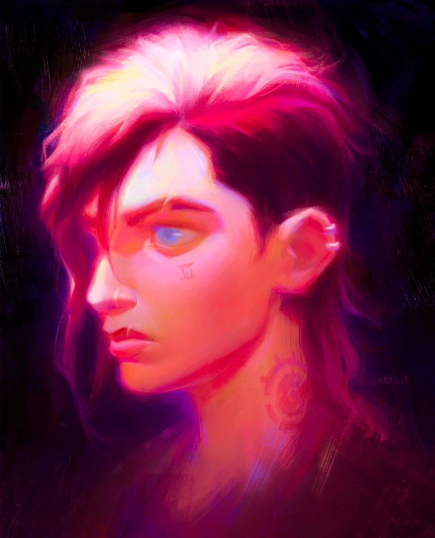 vi (league of legends and 1 more) drawn by sherry_(shrylia)