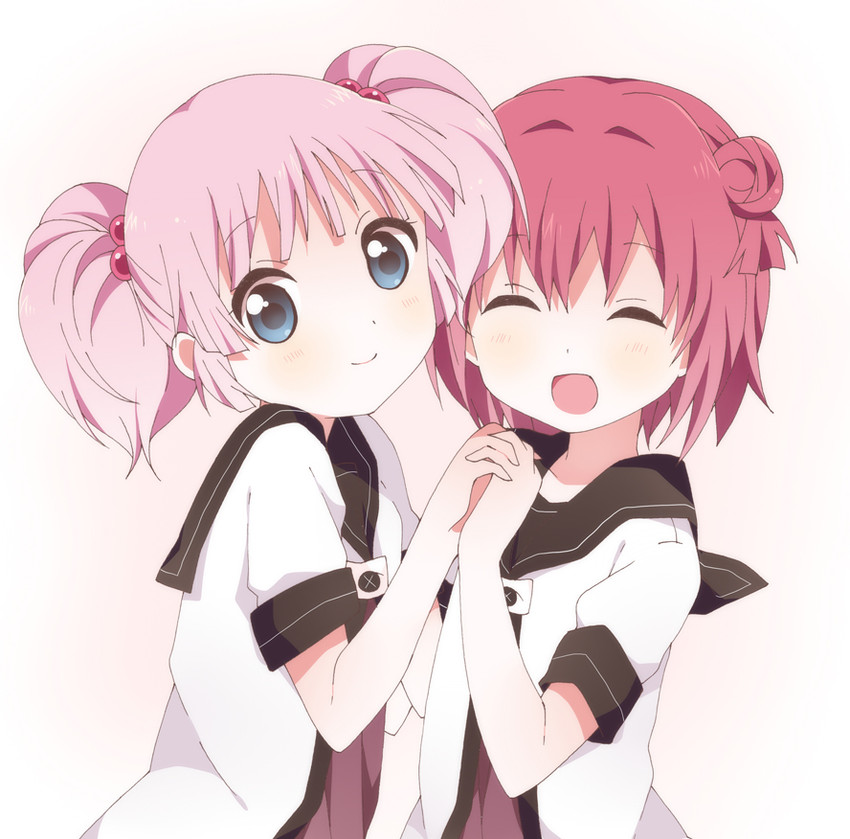akaza akari and yoshikawa chinatsu (yuruyuri) drawn by kumakichi_(toshigat)