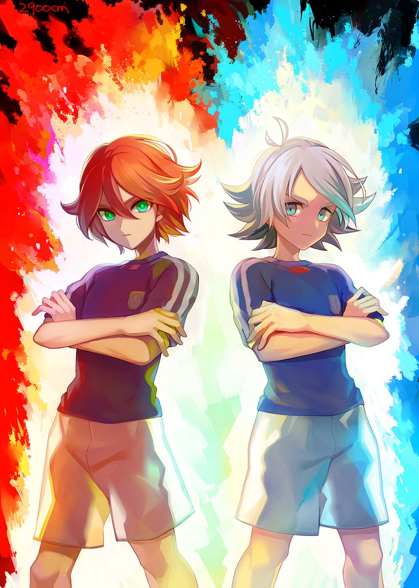 kiyama hiroto and fubuki shirou (inazuma eleven) drawn by nana_(nanalog76)