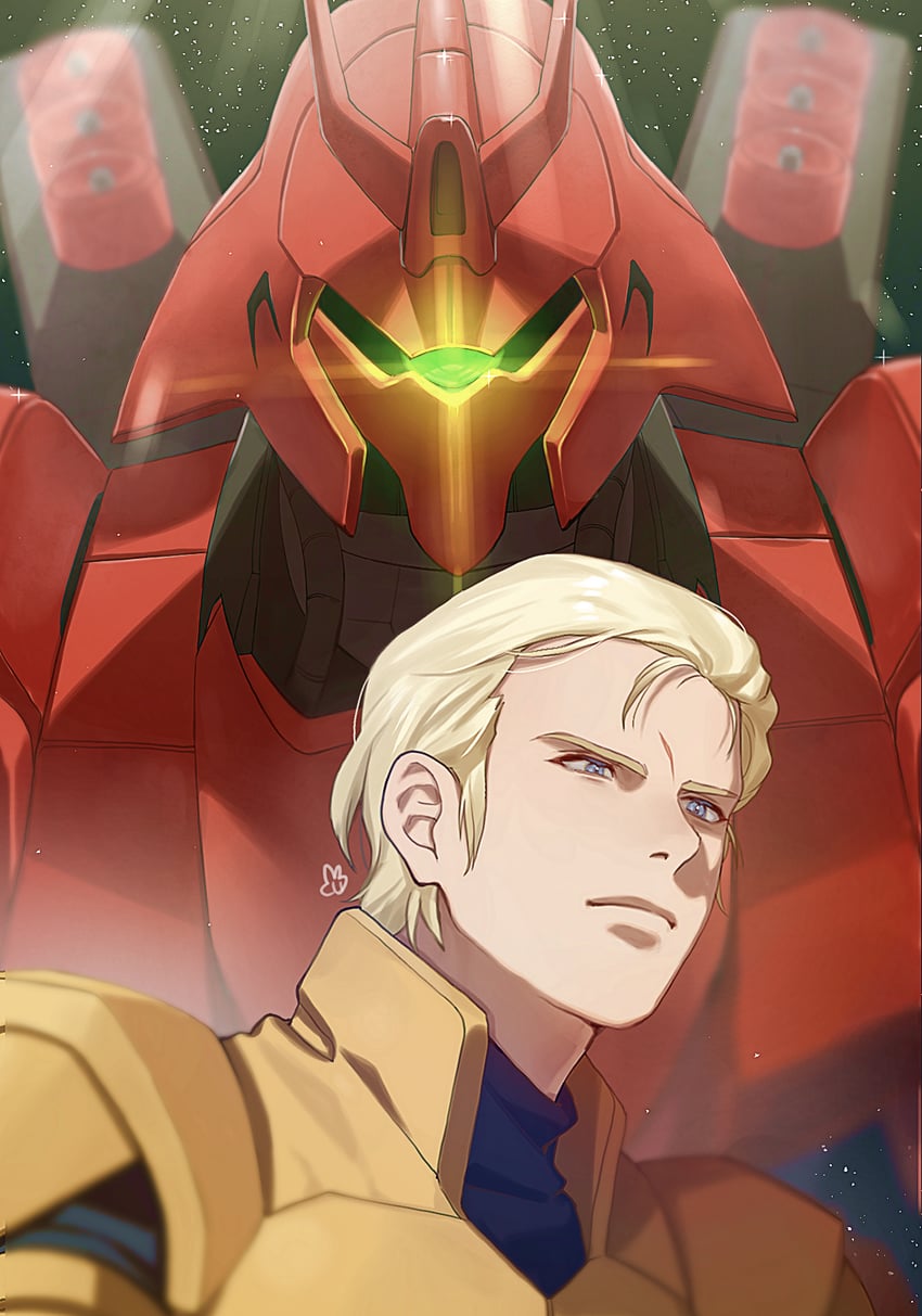 char aznable and sazabi (gundam and 1 more) drawn by ususio_11