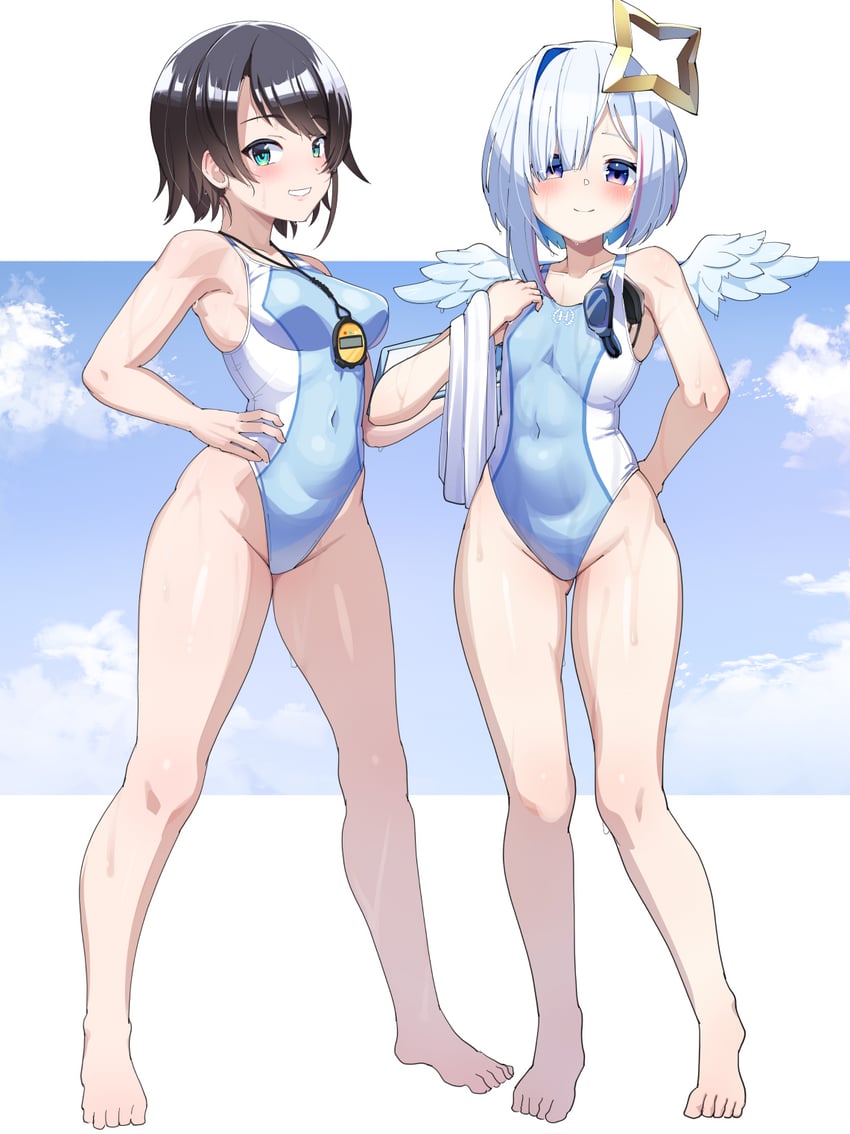 oozora subaru and amane kanata (hololive and 1 more) drawn by ayagi_daifuku