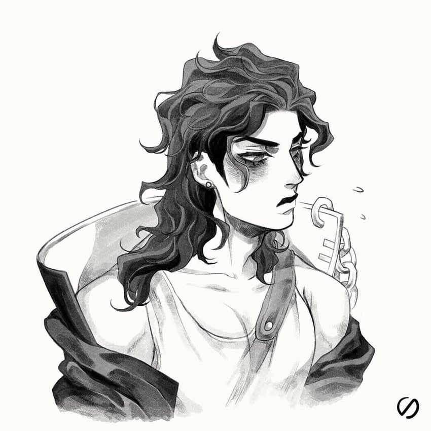 kujo jotaro (jojo no kimyou na bouken and 1 more) drawn by therealsnipster