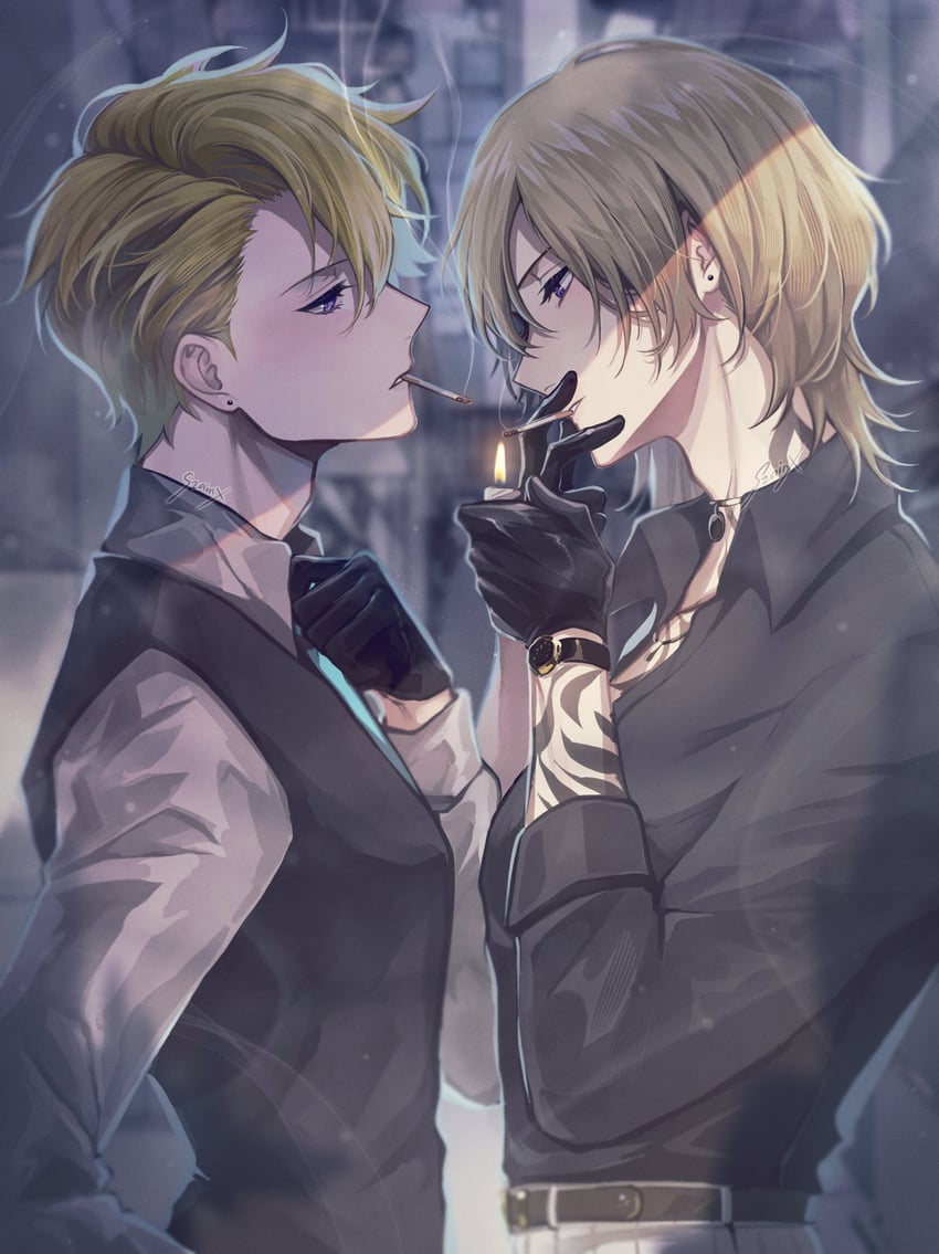 luca kaneshiro and sonny brisko (nijisanji and 1 more) drawn by szainx