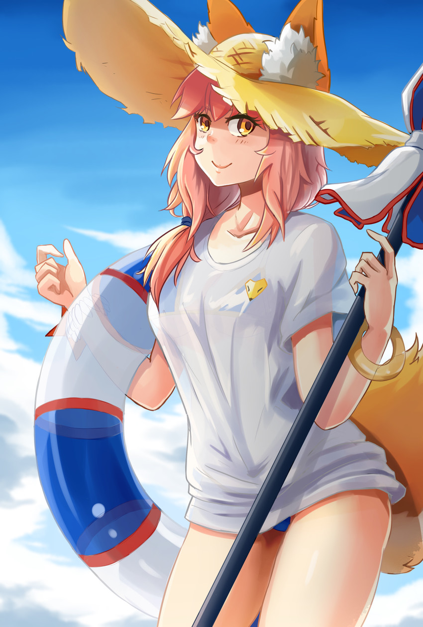 tamamo and tamamo no mae (fate and 2 more) drawn by okamin