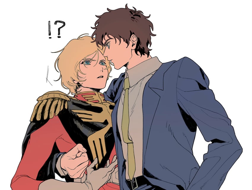 char aznable and amuro ray (gundam and 1 more) drawn by kena131