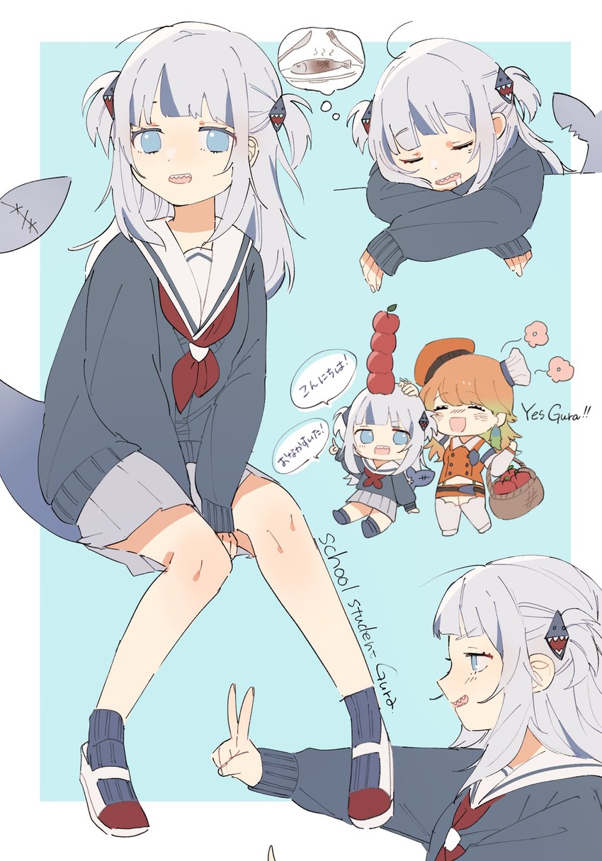 gawr gura and takanashi kiara (hololive and 1 more) drawn by 852_box