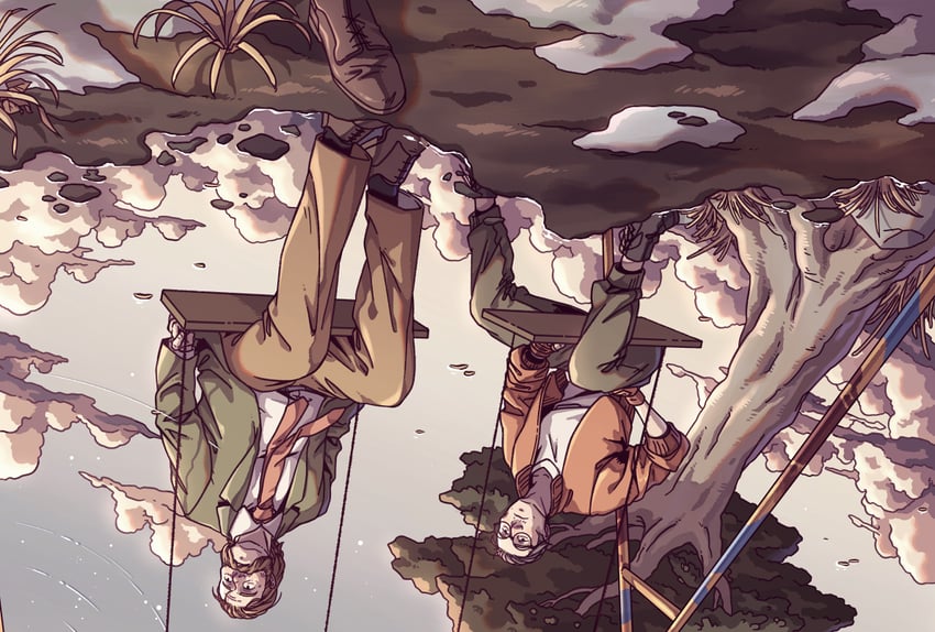 kim kitsuragi and harry du bois (disco elysium) drawn by wenny02