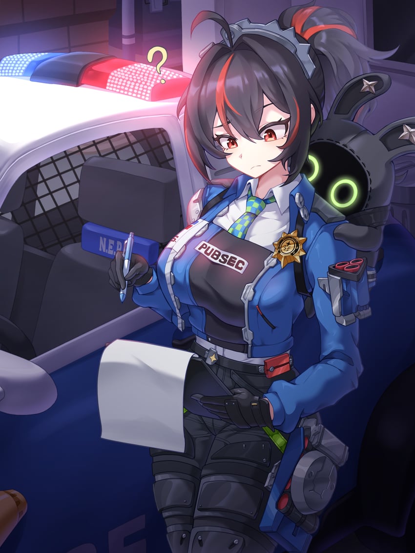 zhu yuan and securityboo (zenless zone zero) drawn by ekal_001