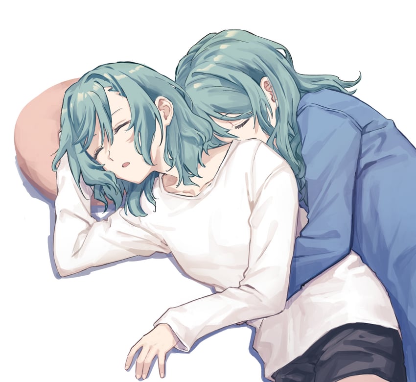 hikawa sayo and hikawa hina (bang dream!) drawn by akni