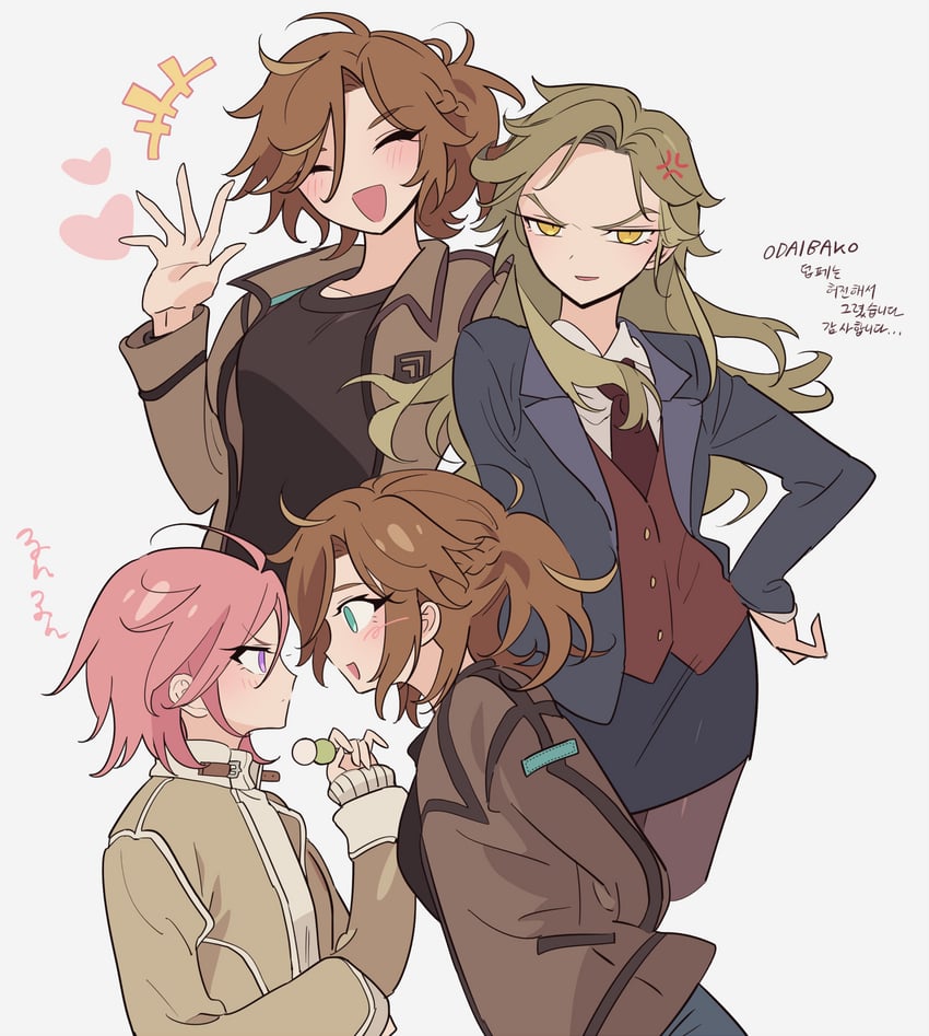 oukawa kohaku, mikejima madara, and gatekeeper (ensemble stars!) drawn by meremero