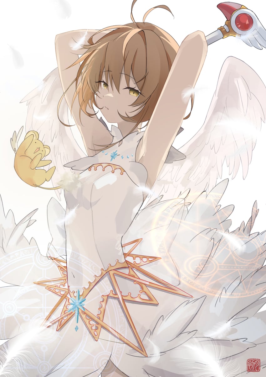 kinomoto sakura and kero (cardcaptor sakura and 1 more) drawn by hatsuzuki_527