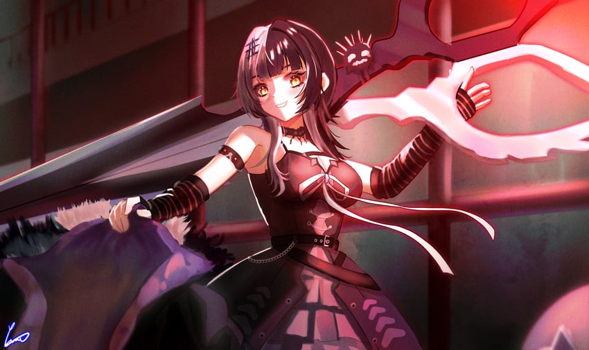 shiori novella and yorick (hololive and 1 more) drawn by luunar0308