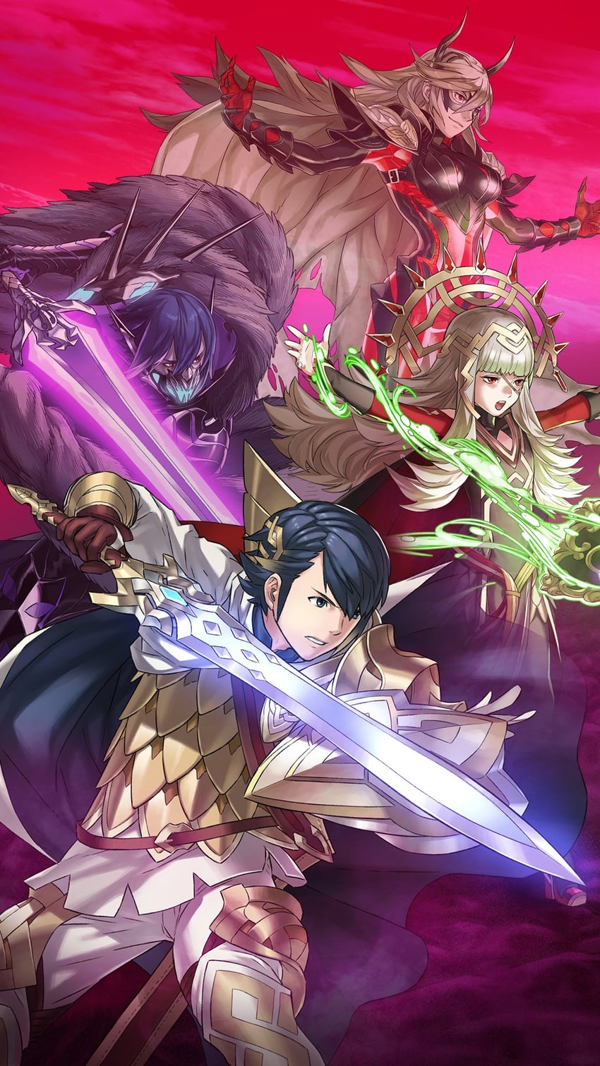 veronica, alfonse, thrasir, and lif (fire emblem and 1 more) drawn by kozaki_yuusuke